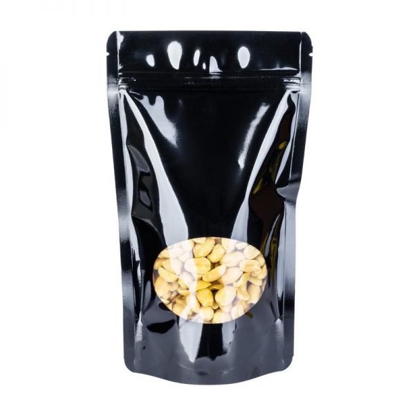 70g Window Black Shiny Stand Up Pouch