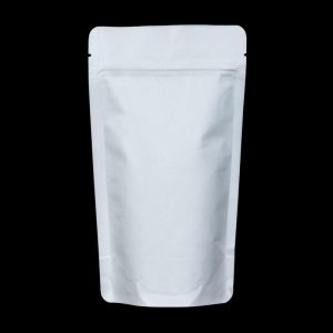 150g-A- White Matt Stand Up Pouch - 130mm(W) x 225mm(H) + 70mm(G)