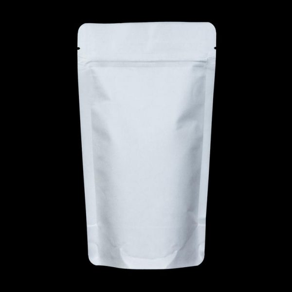 150g-A- White Matt Stand Up Pouch - 130mm(W) x 225mm(H) + 70mm(G)