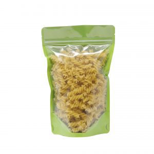 250g Clear Lime Green Shiny Stand Up Pouch